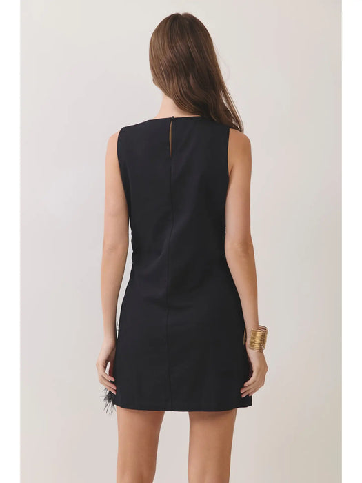 Mini Feather Shift Dress