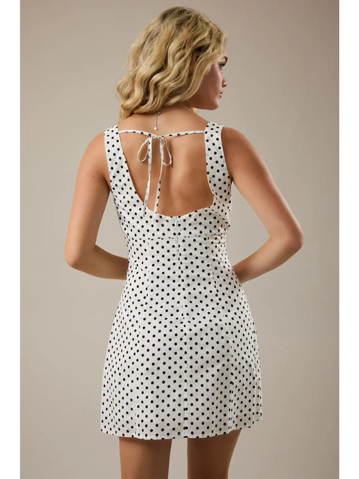 Boatneck Polka Dot Dress
