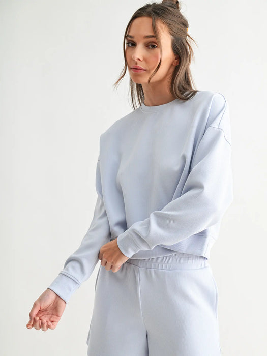 Luxe Sand Wash Rib Sweater