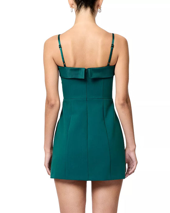 Azra Twill Foldover Mini Dress
