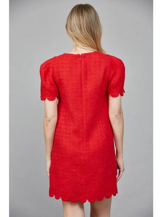 Scallop Tweed Dress