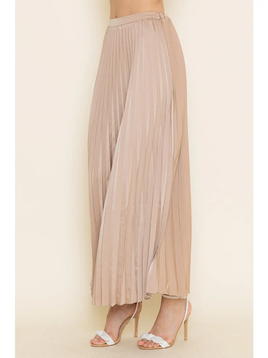 Pleated Maxi Skirt