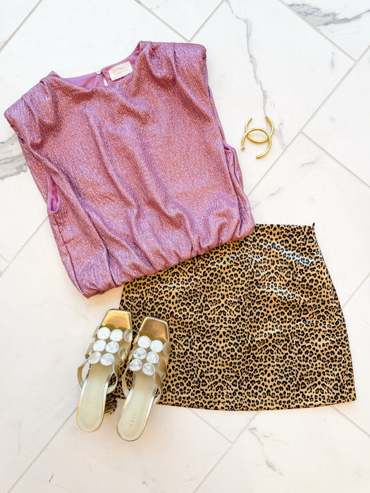 Metallic Sleeveless Top