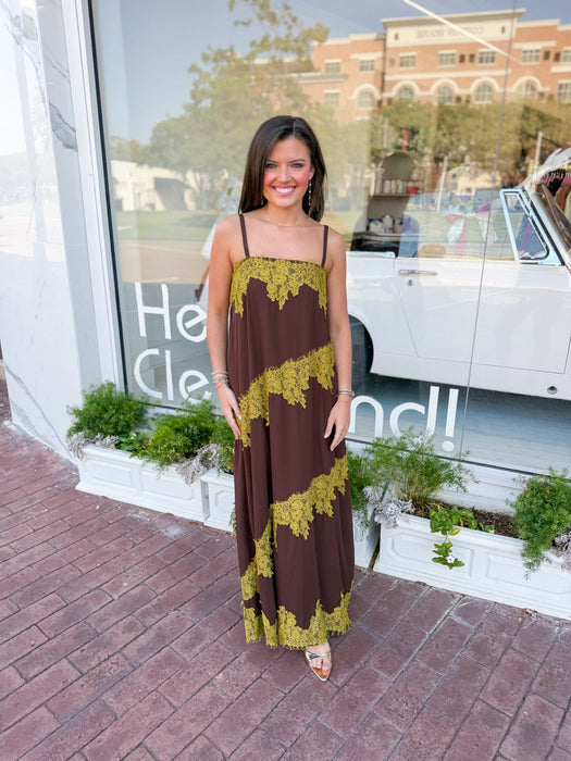 Lace Detail Maxi Dress