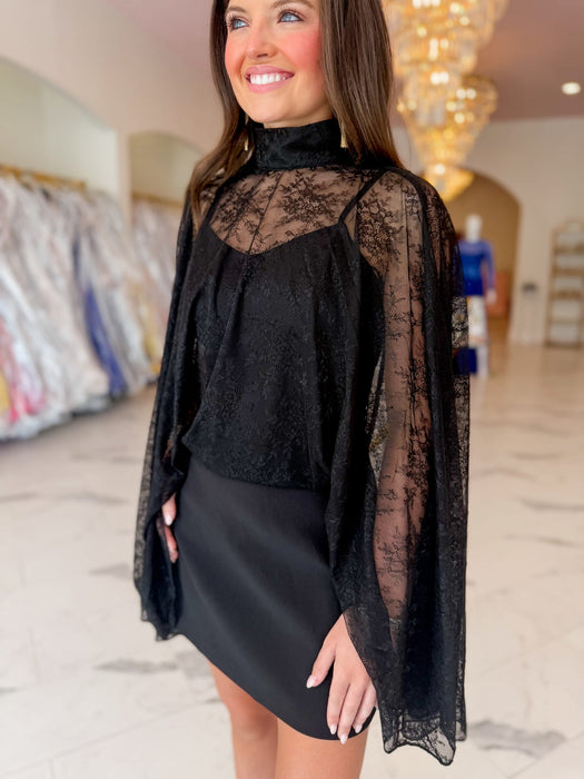 Evangeline Cape Mini Dress