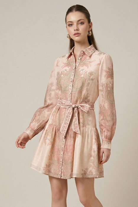 Paisley Printed Mini Dress