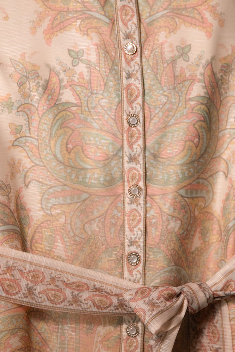 Paisley Printed Mini Dress