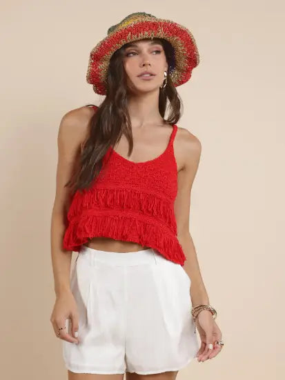 Fringe Sweater Tank