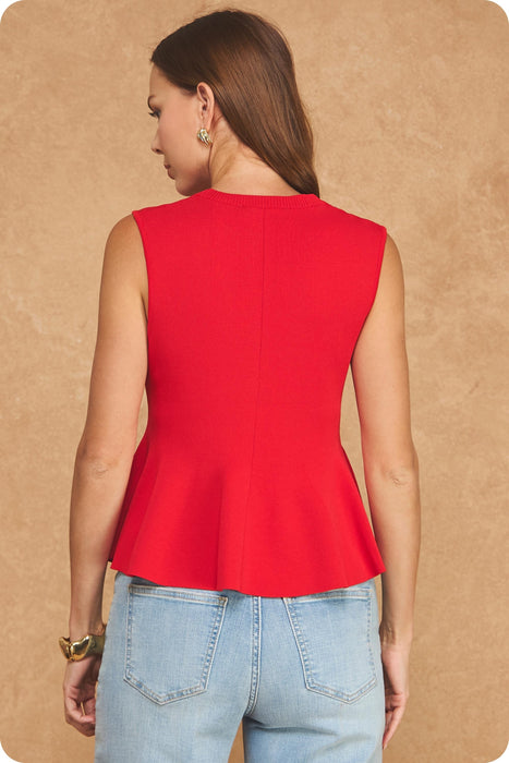 Button Down Knit Top
