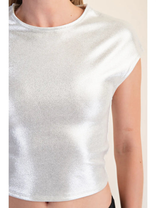 Metallic Knit Top