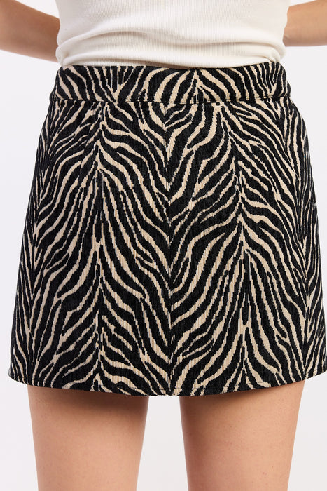 Animal Print Mini Skirt