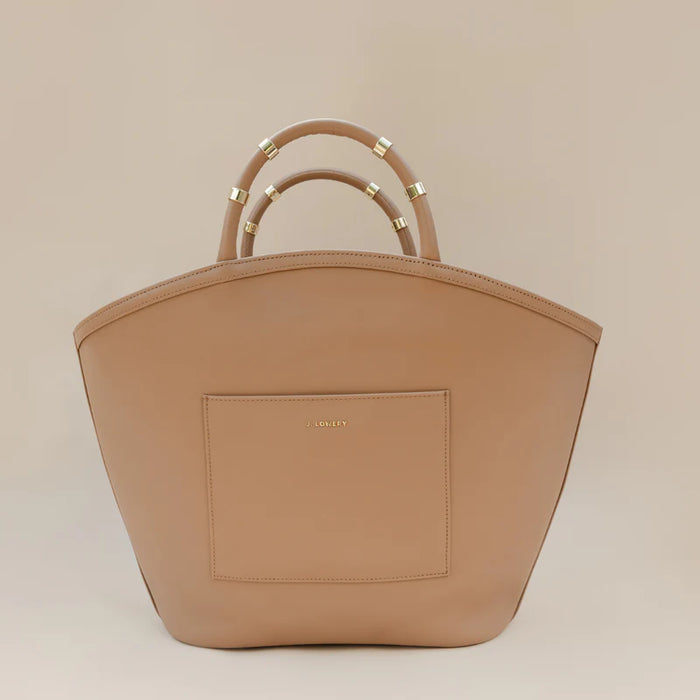 Tote in Smooth Tan