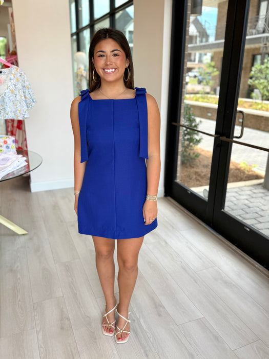 Bow Strap Mini Dress