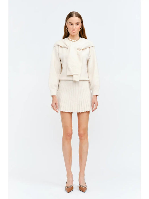 Maude Pleated Knit Skirt