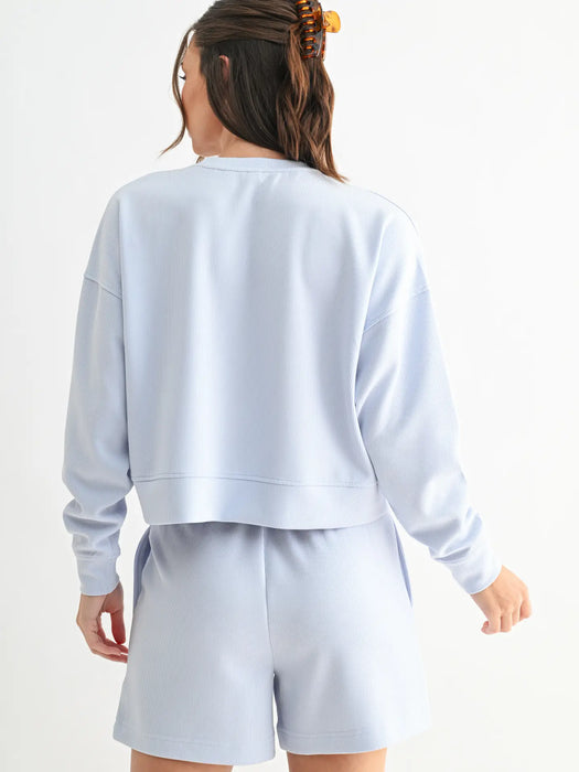 Luxe Sand Wash Rib Sweater