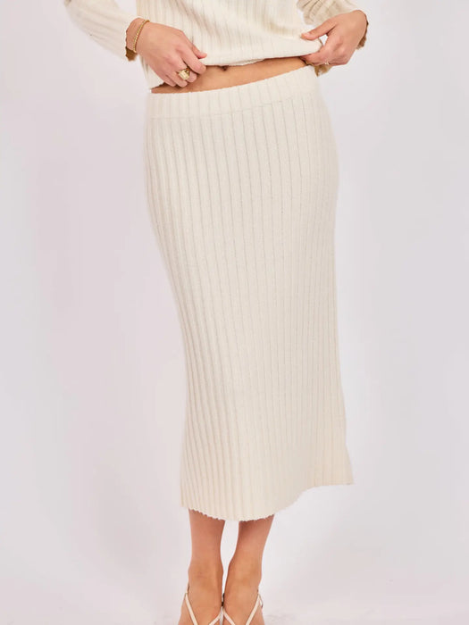 Cosette Rib Knit Midi Skirt
