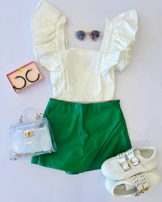Leather Envelope Skort