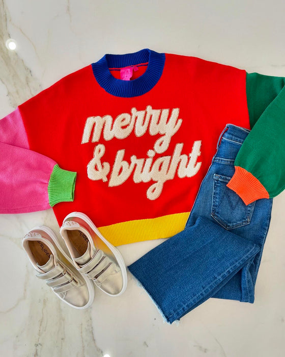 Colorblock Merry & Bright Sweatshirt