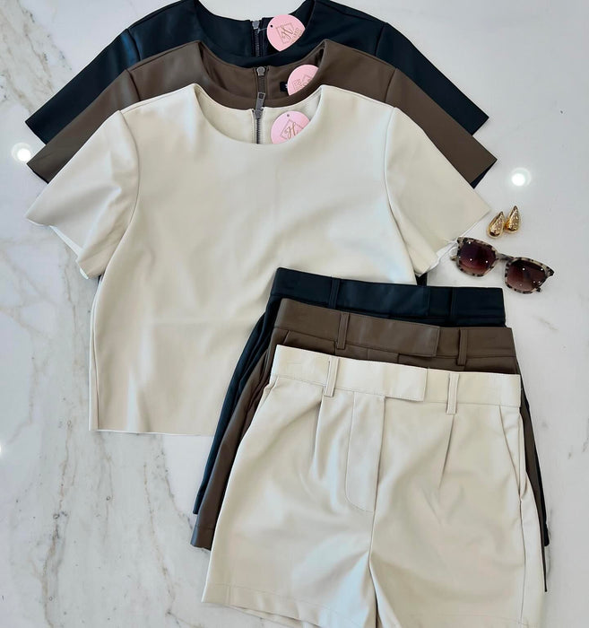 Imelda Leather Shorts