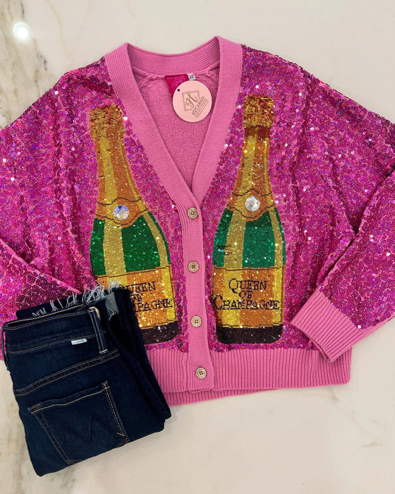Sequin Champagne Cardigan