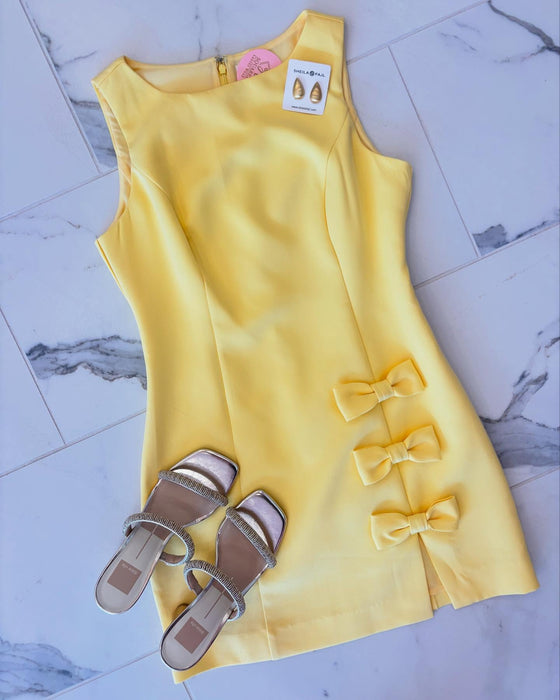 Bow Slit Mini Dress