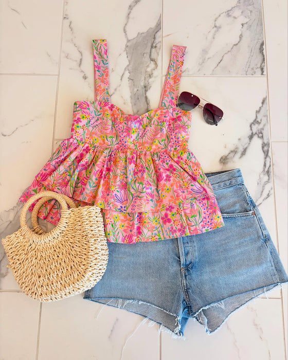 Garden Ruffle Tank