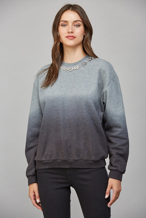 Embellished Bleached Sweatshirt