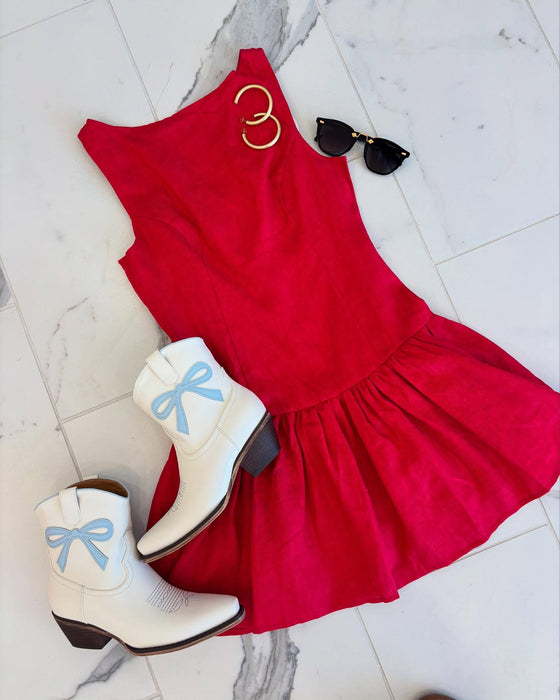 Linen Drop Waist Dress