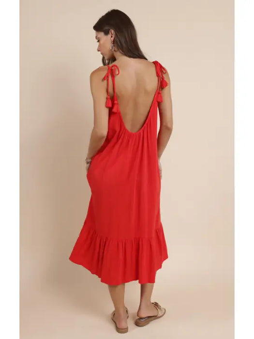Tie Strap Flowy Dress