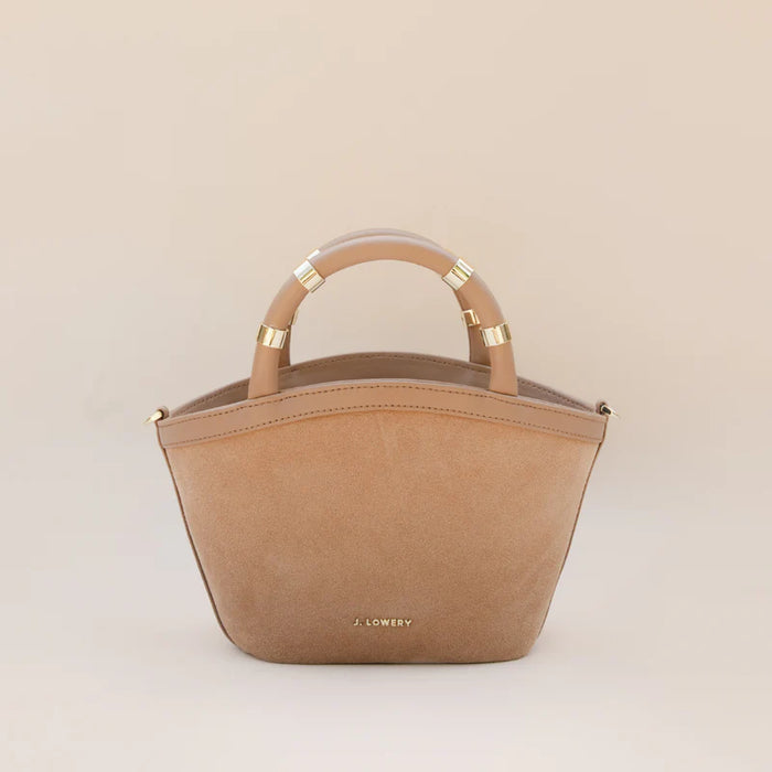 Mini Tote in Tan Suede