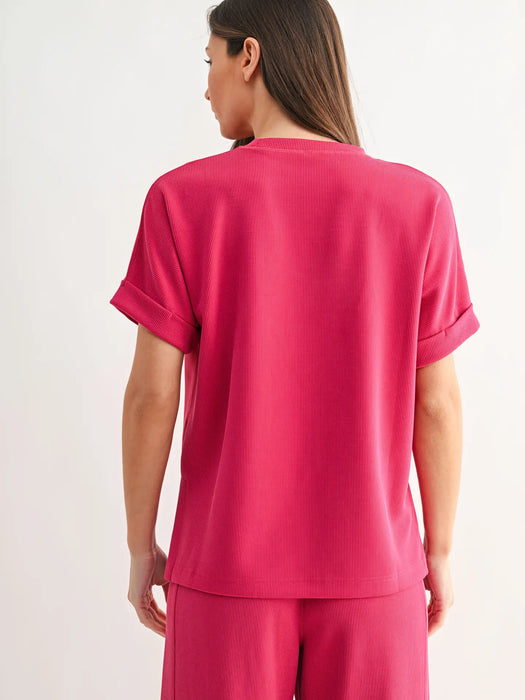 Luxe Sand Wash Rib Lounge Tee