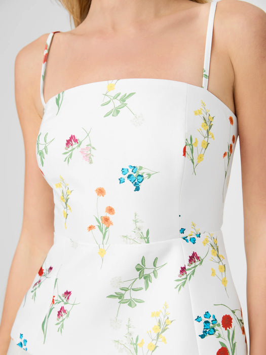 Christine Fleur Structured Taffeta Peplum Top
