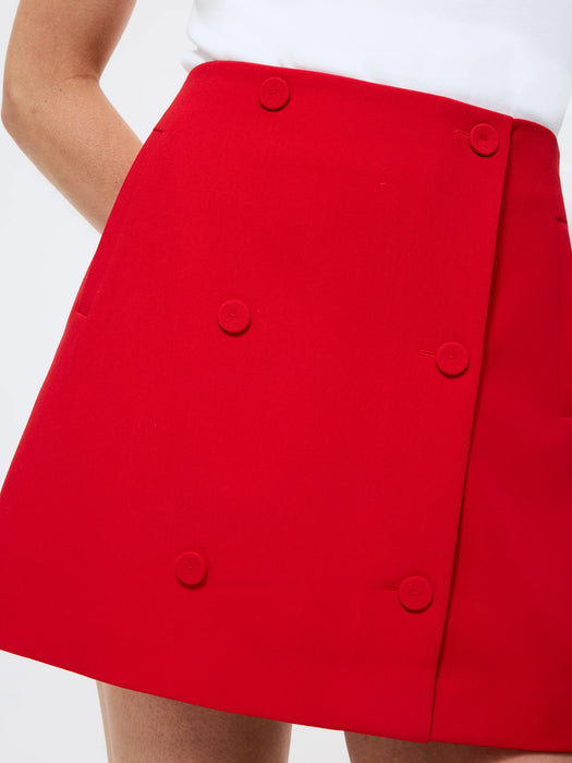 Azra Twill Double Breasted Skirt