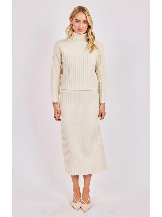 Cosette Rib Knit Midi Skirt
