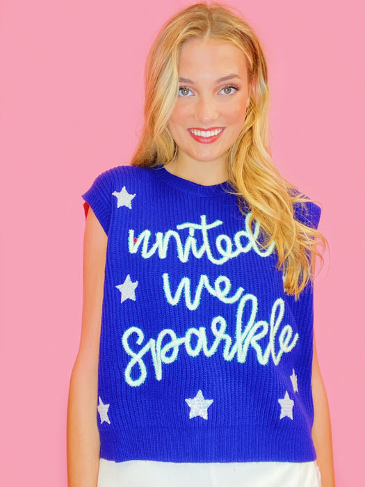 United We Sparkle Sweater Vest