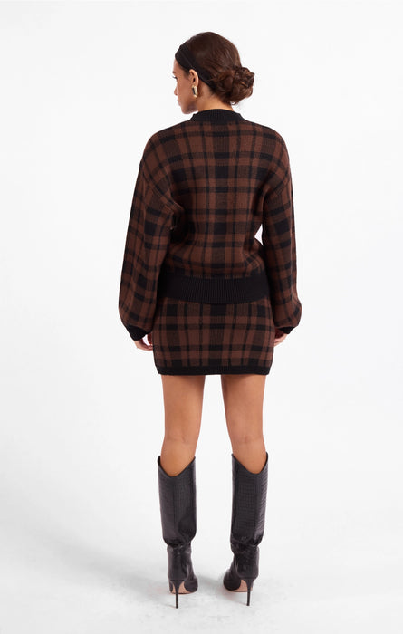 Cameron Plaid Sweater Skirt