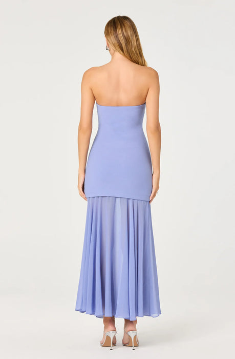 Lizet Strapless Mini Dress with Sheer Maxi