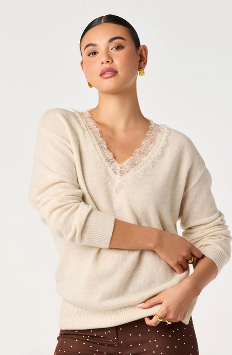 Jadyn Lace Trim Sweater