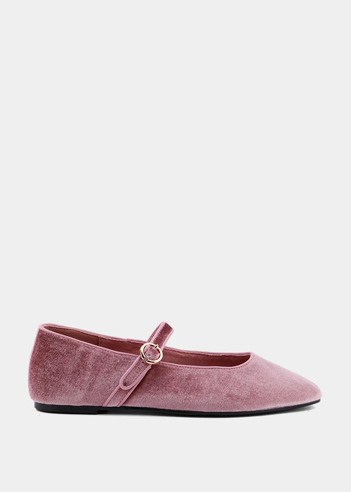 Annabelle Velvet Mary Jane Flat