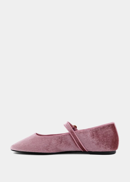 Annabelle Velvet Mary Jane Flat
