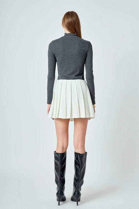 Pleated Mini Skirt
