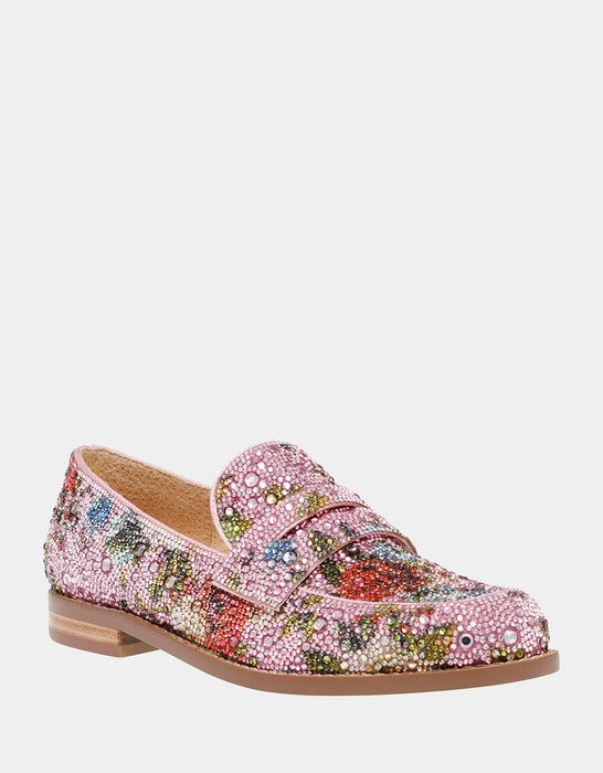 Rhinestone Floral Loafer