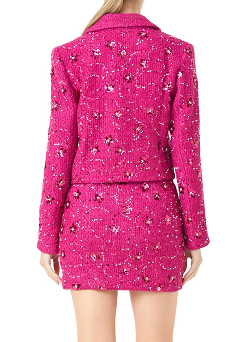 Sequin Cropped Blazer