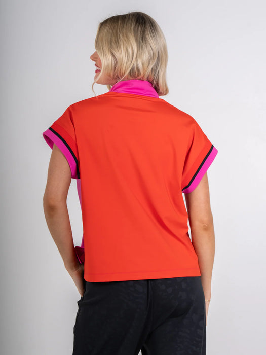 Colorblock Poppy Pullover