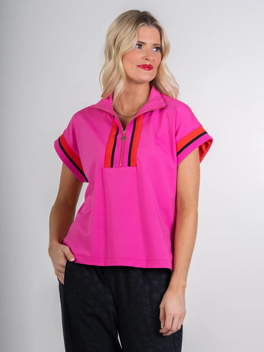 Colorblock Poppy Pullover