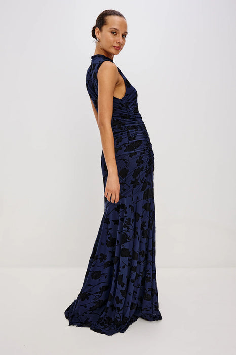 Cosmo Dress in Navy Tossed Roses