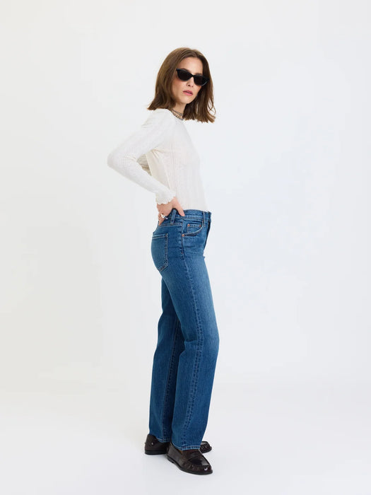 Rebel Mid Rise Slim Straight Surge