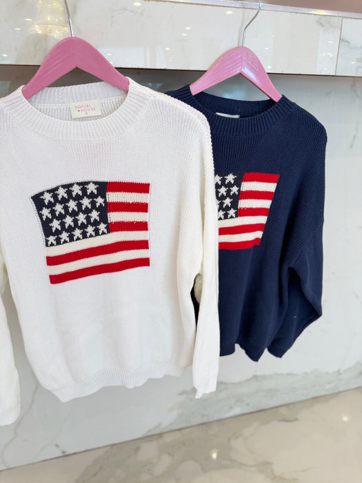 American Flag Oversized Sweater
