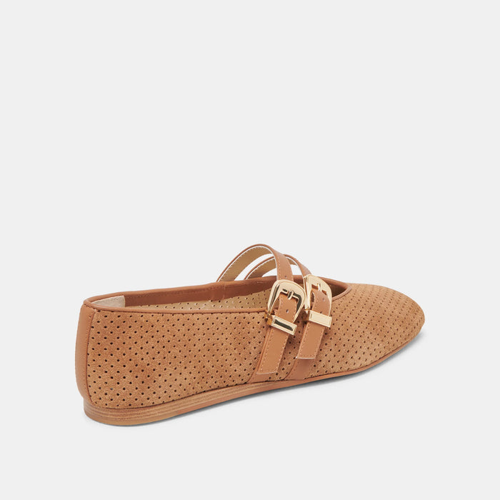 Baylee Perforated Suede Flat
