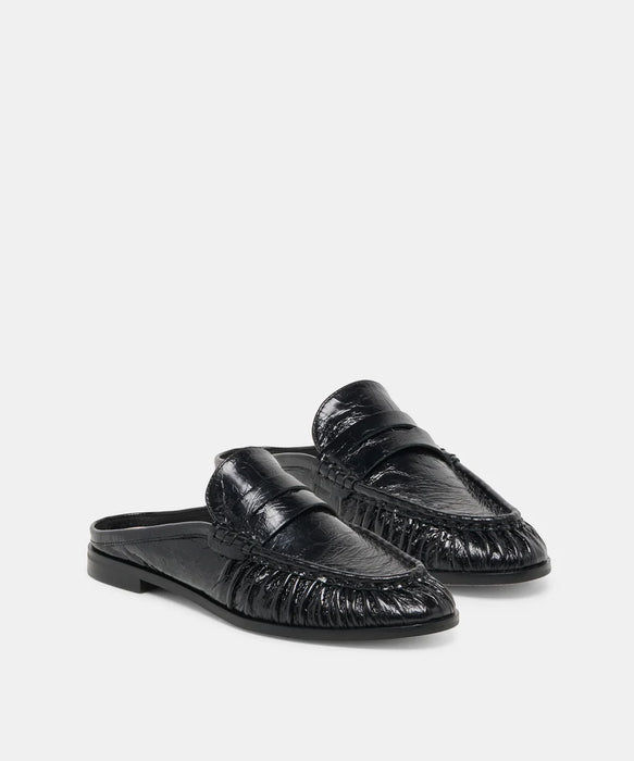 Betzy Noir Embossed Suede